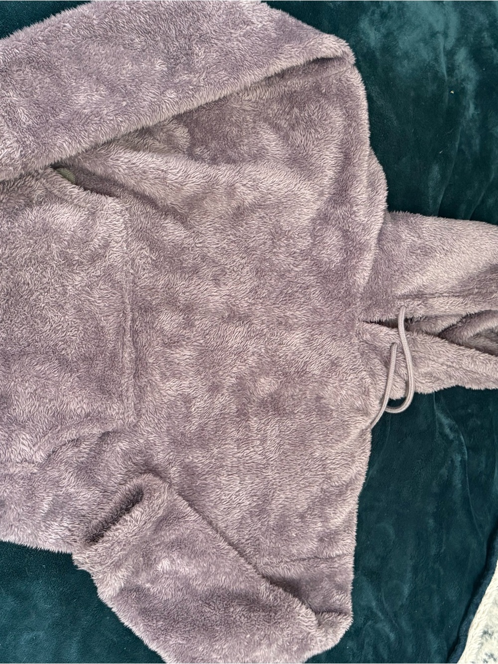 Plush Hooded Sweater - Taupe Cloud (tag is cut off - Junior Lg?)